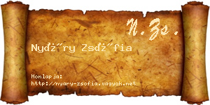 Nyáry Zsófia névjegykártya