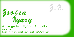 zsofia nyary business card